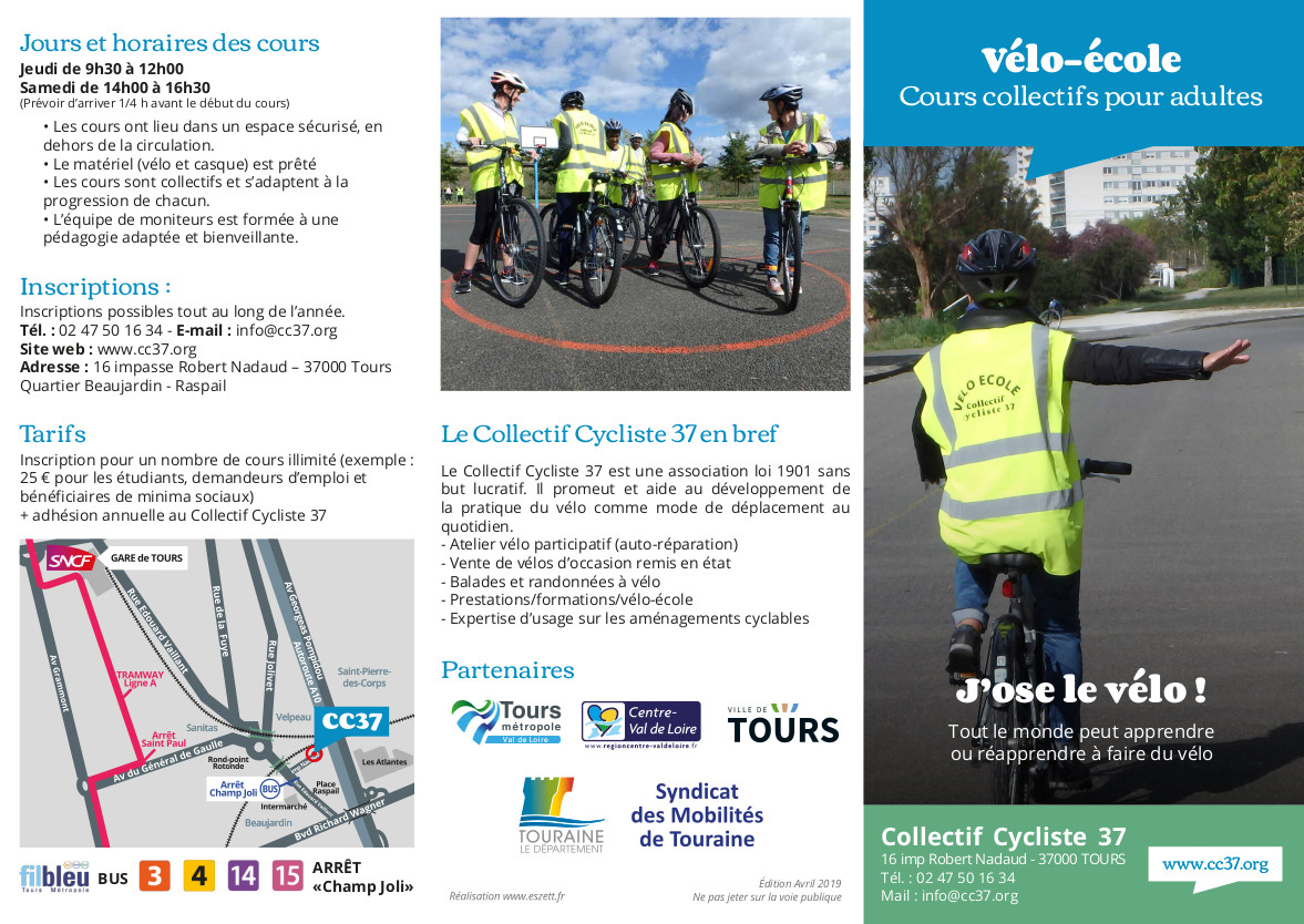 Vélo-école - Collectif Cycliste 37 | Collectif Cycliste 37