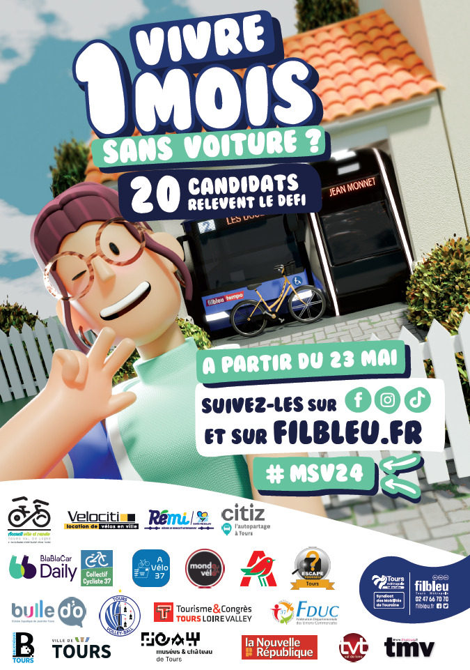 Affiche de la campagne "Un mois sans voiture" 2024.